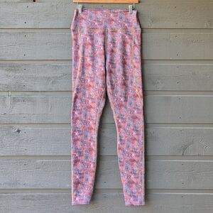 NWOT Youer Go There Fleece Pocket Leggings Pants Topographic Lines Size Medium